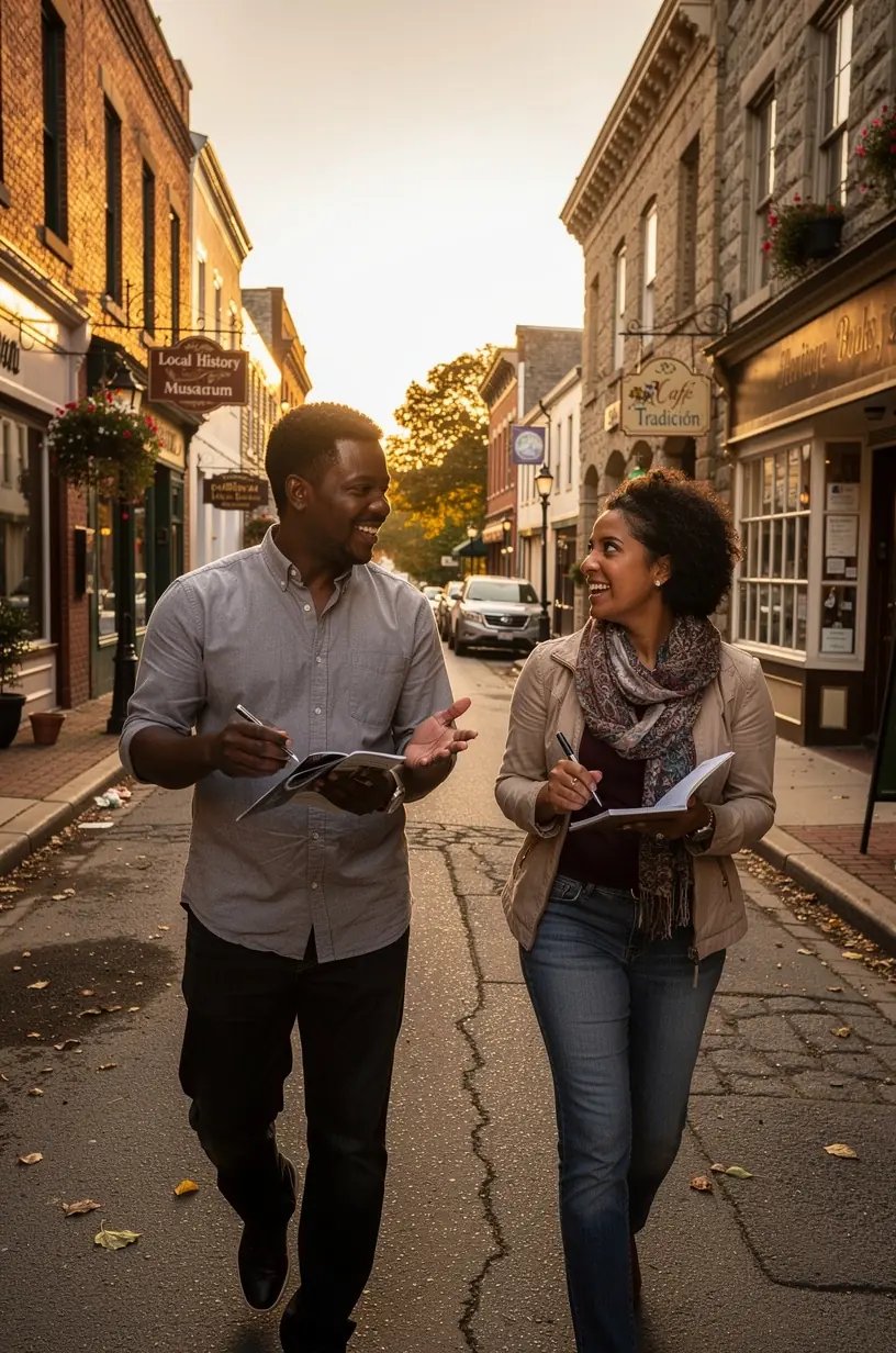 Community members discussing disaster response strategies.